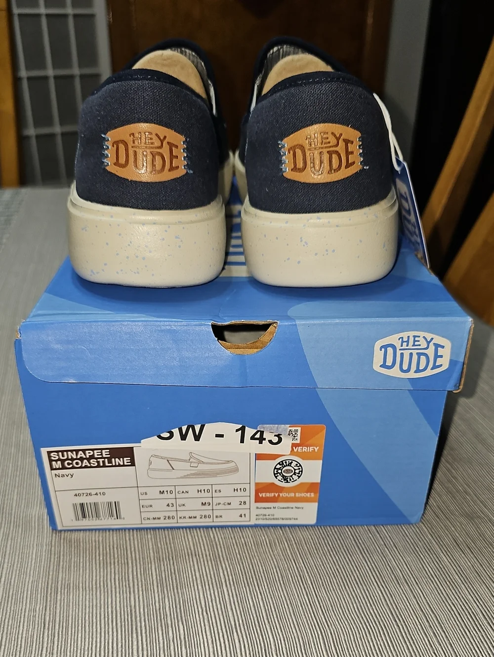 HEYDUDE Men's Sunapee Coastline Shoes. New In Box. Never Worn.